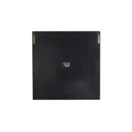 20" Black Wood Glam Wall Clock